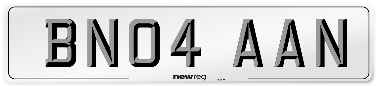 BN04 AAN Number Plate from New Reg